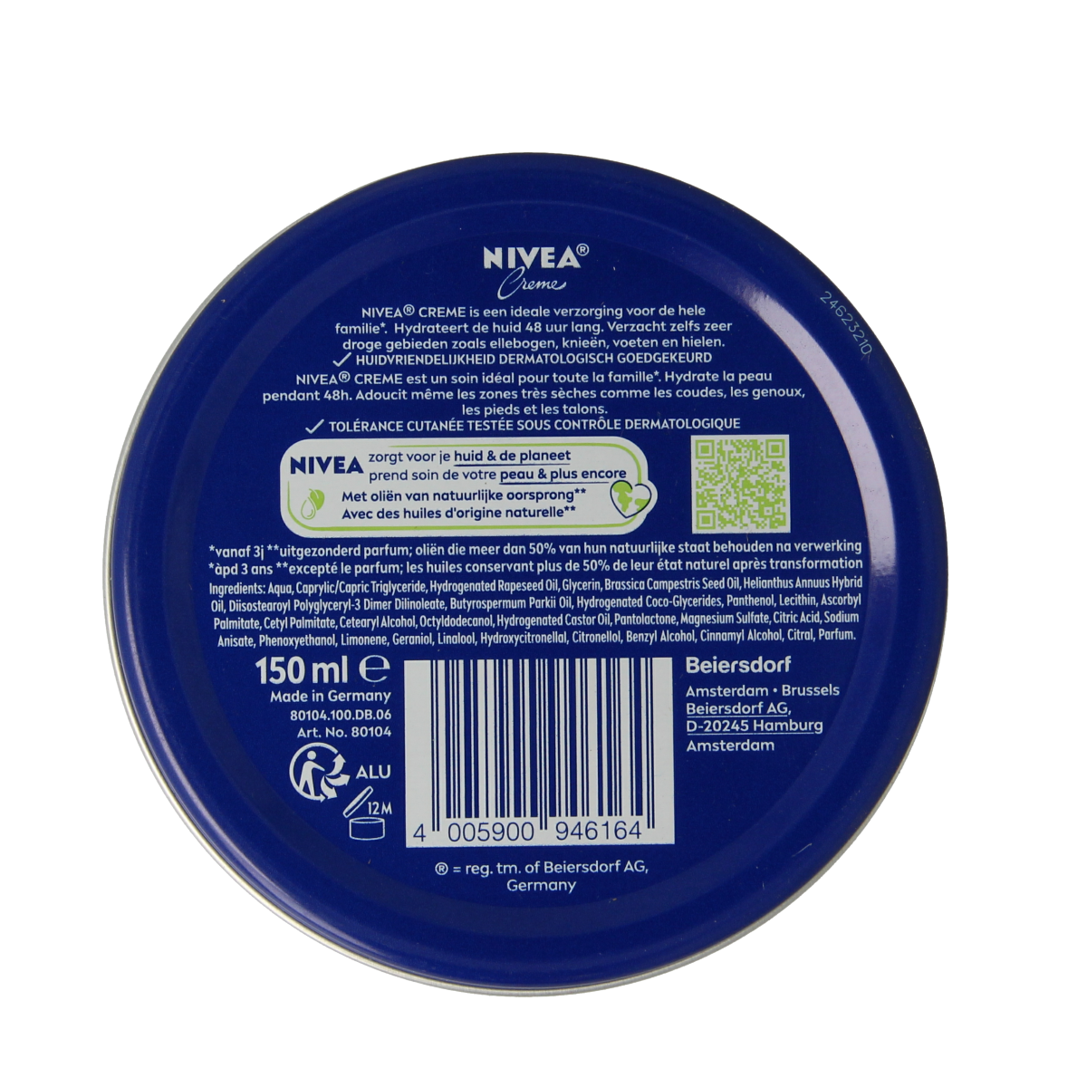 Nivea Nivea creme 150.00 Milliliter