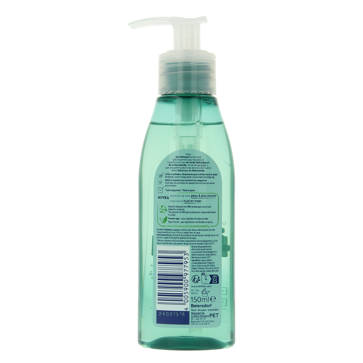 Nivea Derma skin clear wash gel 150.00 Milliliter