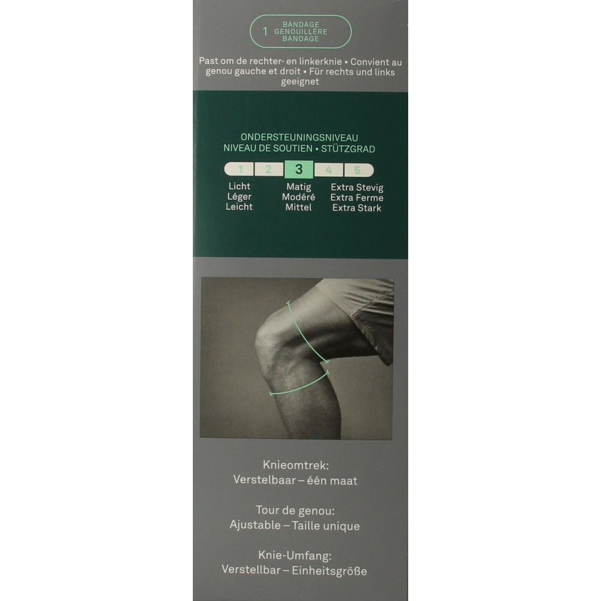 Hansaplast Sport kniebandage verstelbaar 1.00 Stuks