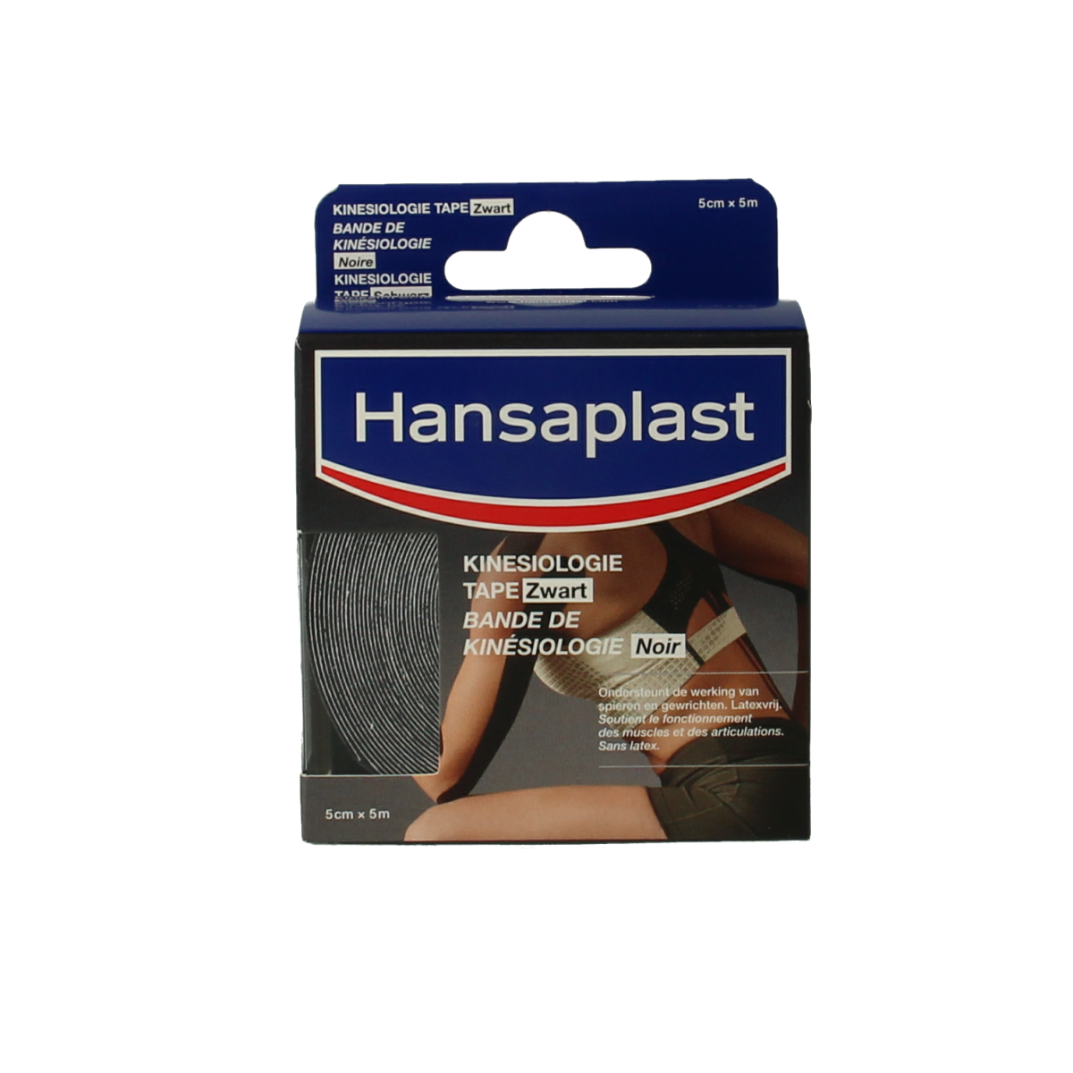 Hansaplast Kinesio tape zwart 1.00 Stuks