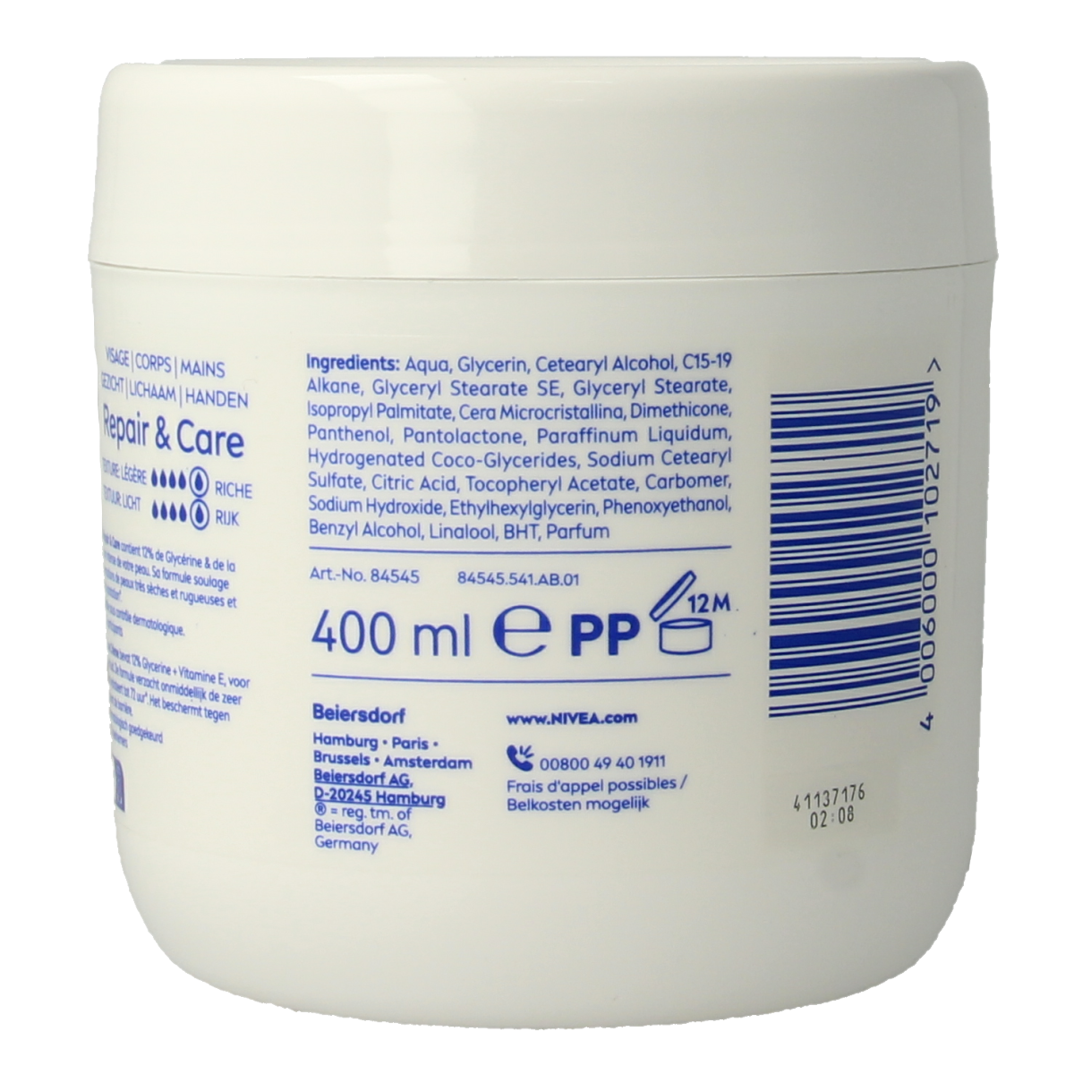 Nivea Bodycreme repair & care intens 400.00 Milliliter
