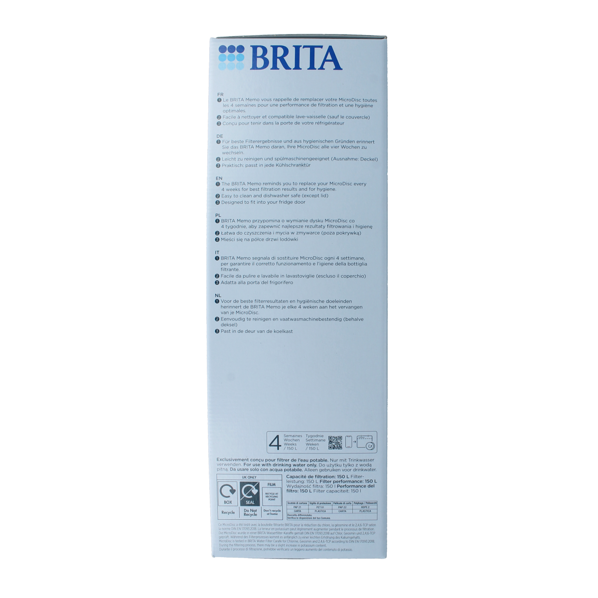 Brita Waterfilterkaraf fresh black 1.00 Stuks
