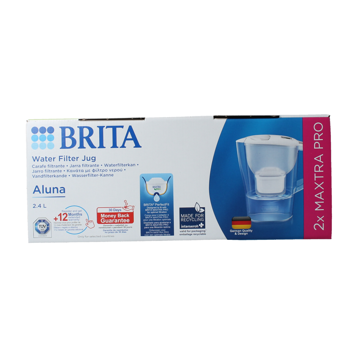 Brita Waterfilterbundel Aluna Cool white + 2 MAXTRA PRO 3.00 Stuks
