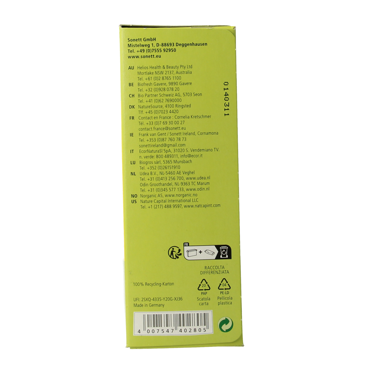 Sonett Vaatwasmachine tablet 25.00 Stuks