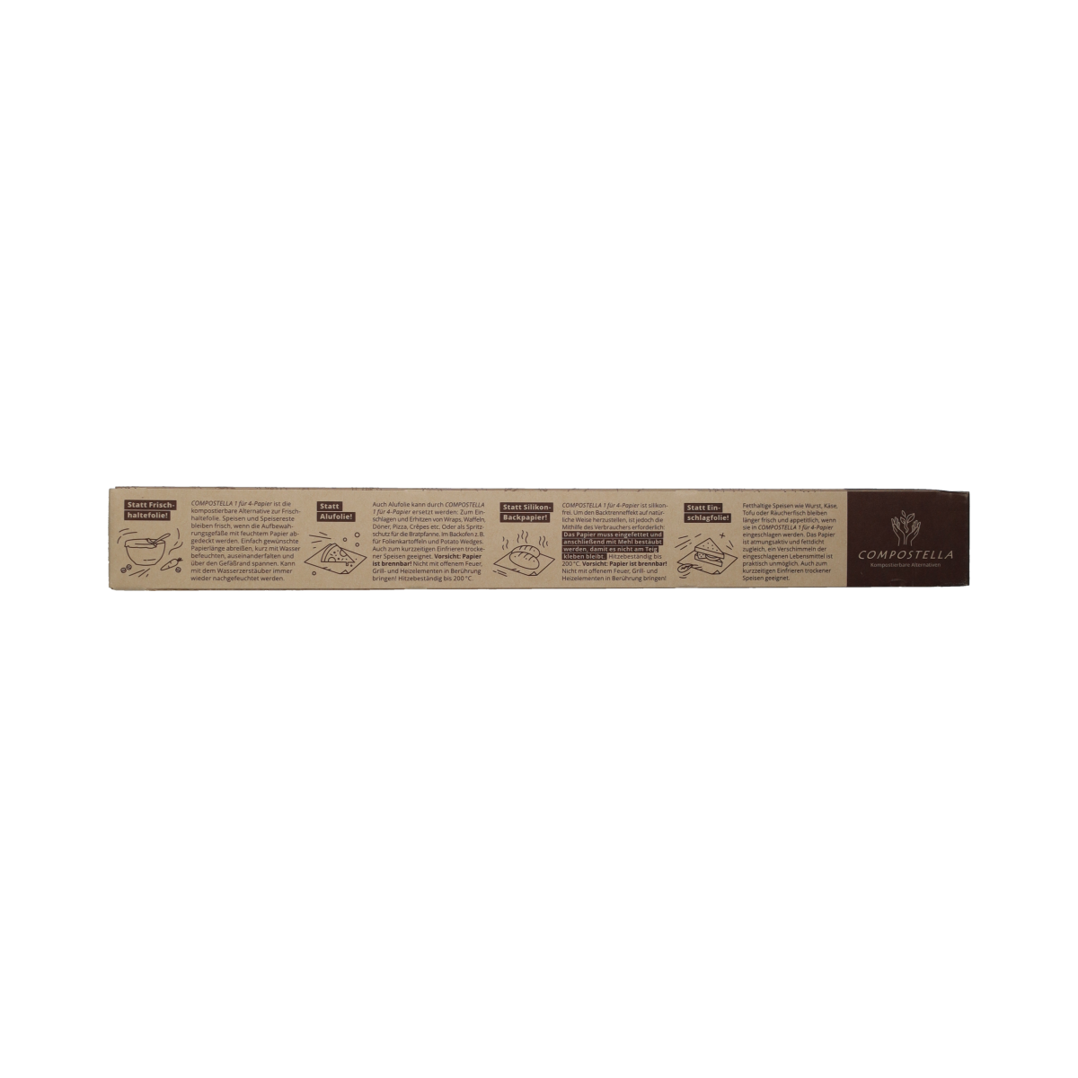 Compestella Keukenfolie en bakpapier 4 in 1 - 8mx38 cm 1.00 Stuks