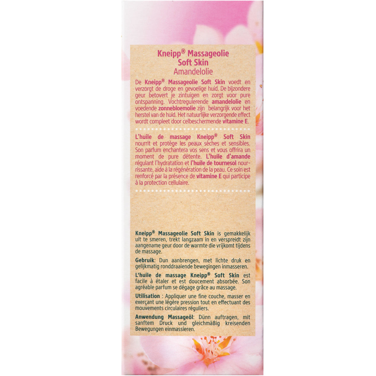 Kneipp Soft skin massageolie amandelolie 100.00 Milliliter