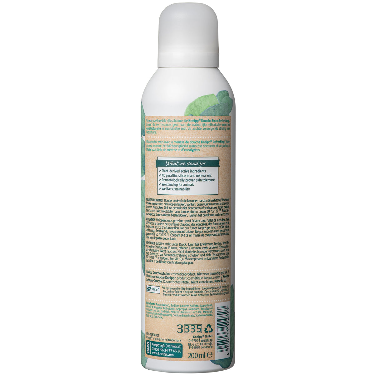 Kneipp Refreshing douche foam mint eucalyptus 200.00 Milliliter