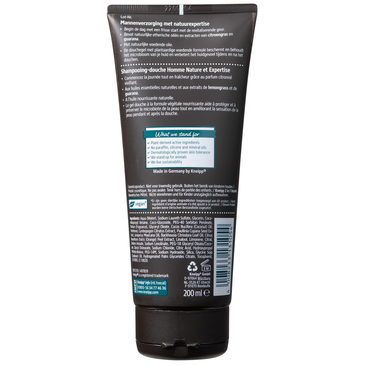 Kneipp Men body & hair 2-in-1 douche ready to go 200.00 Milliliter