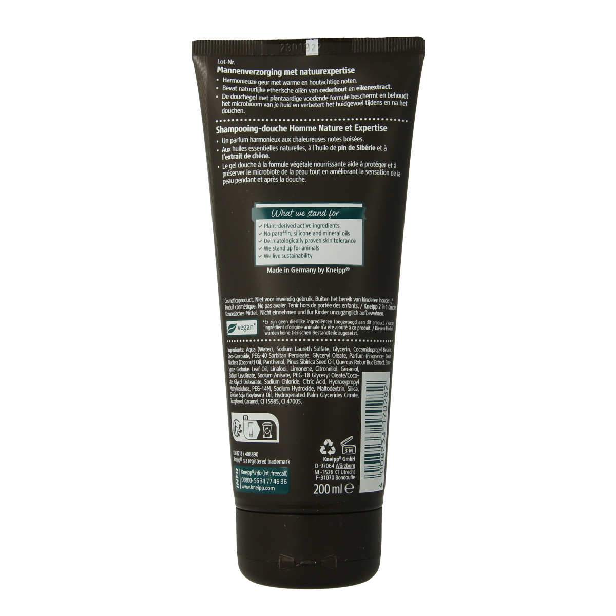 Kneipp Men body & hair 2-in-1 douche warm woods 200.00 Milliliter