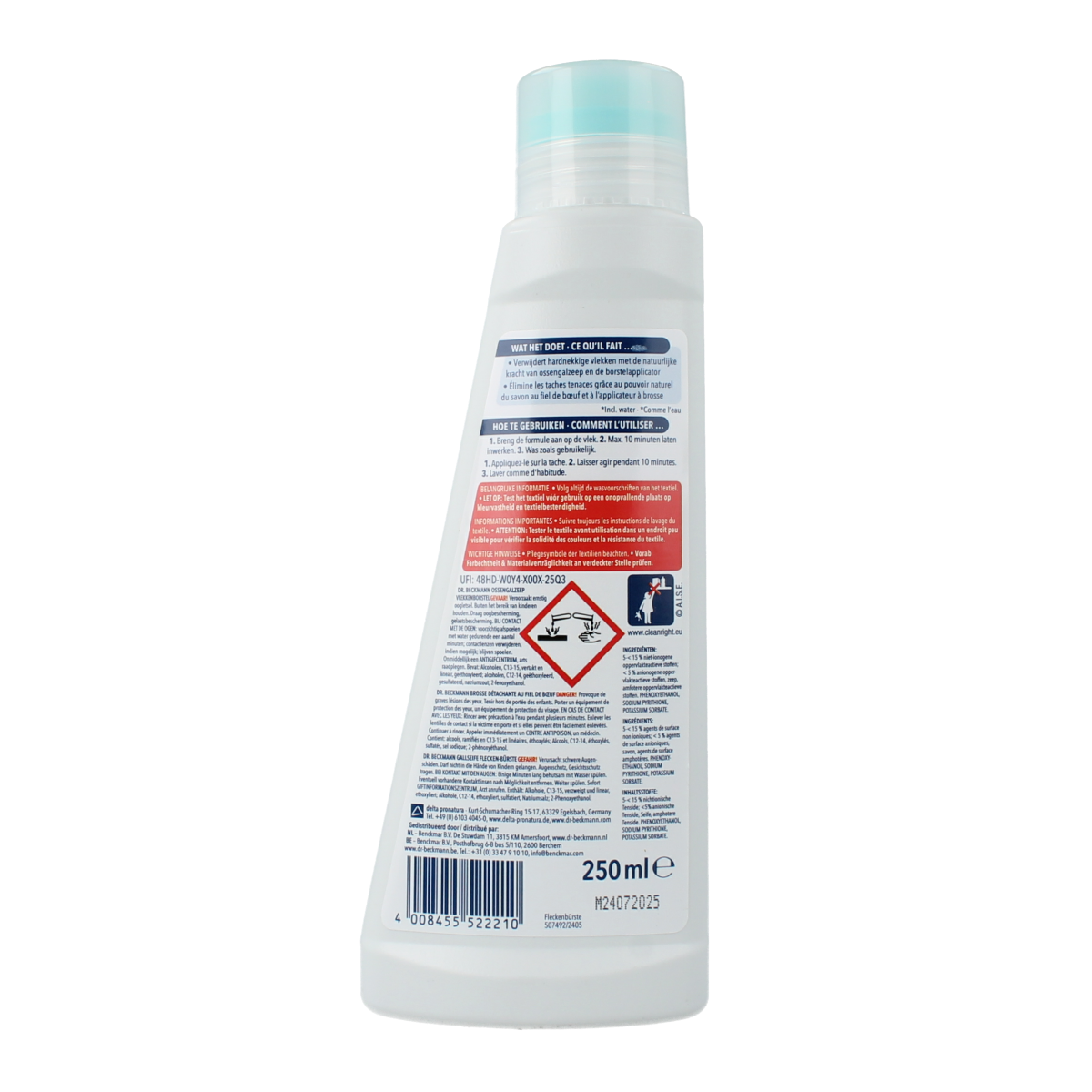 Dr.Beckmann Prewash vloeibaar borstel 250.00 Milliliter