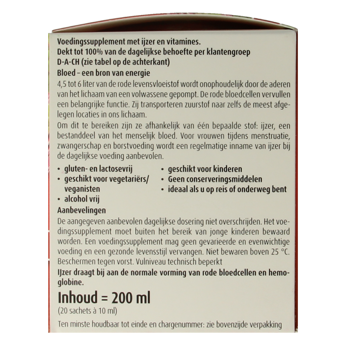 Hubner Iron vital vloeibaar ijzer 20x10ml 20.00 Stuks
