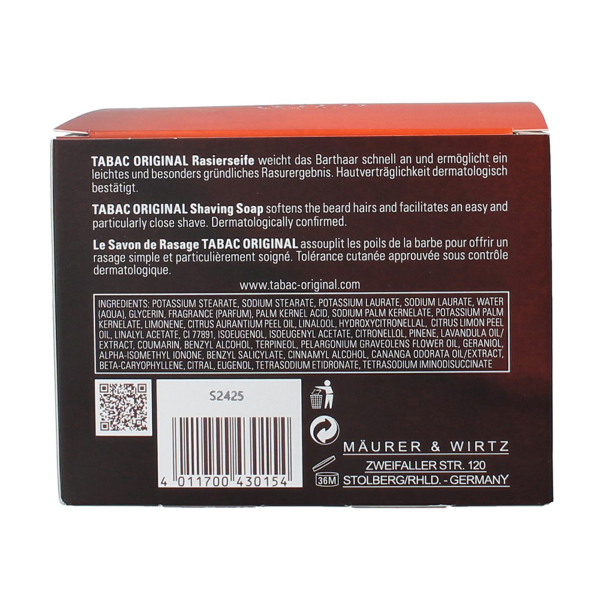 Tabac Original shaving soap bowl 125.00 Gram