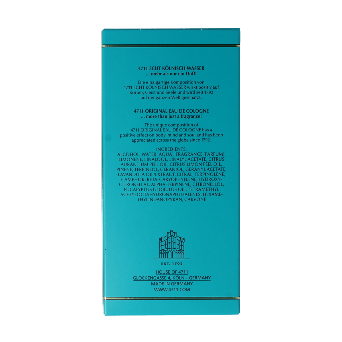4711 Eau de cologne original natural spray 100.00 Milliliter