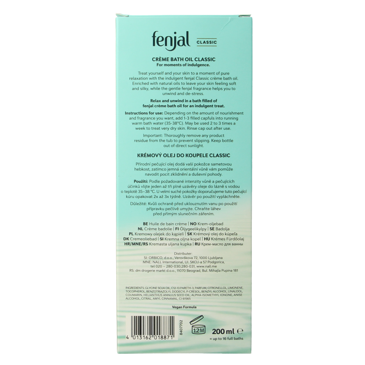 Fenjal Badolie classic 200.00 Milliliter