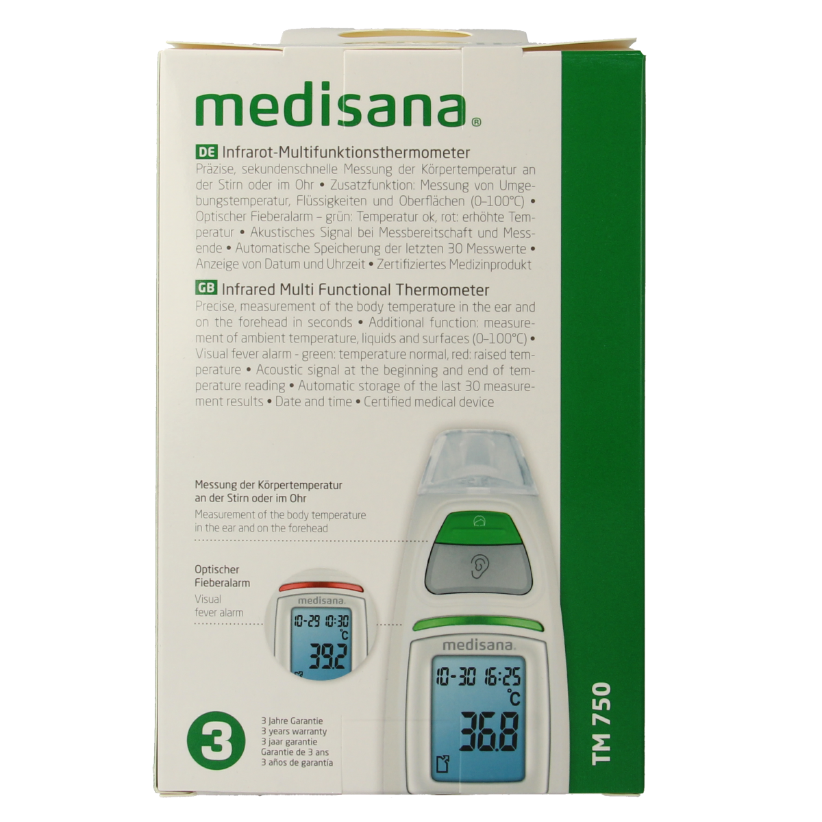 Medisana Multifunctionele thermometer TM750 1.00 Stuks