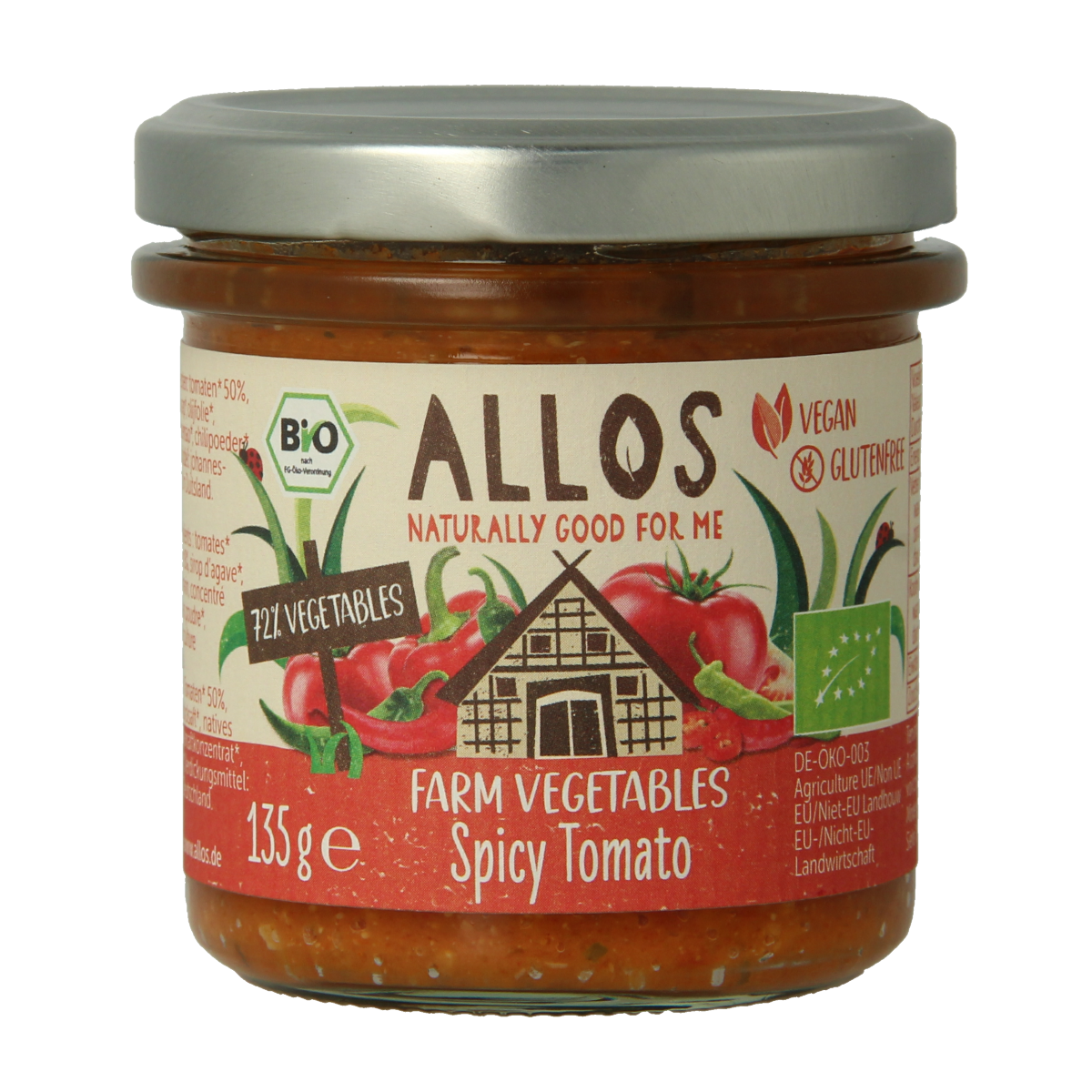 Allos Farm vegetables pittige tomaat bio 135.00 Gram