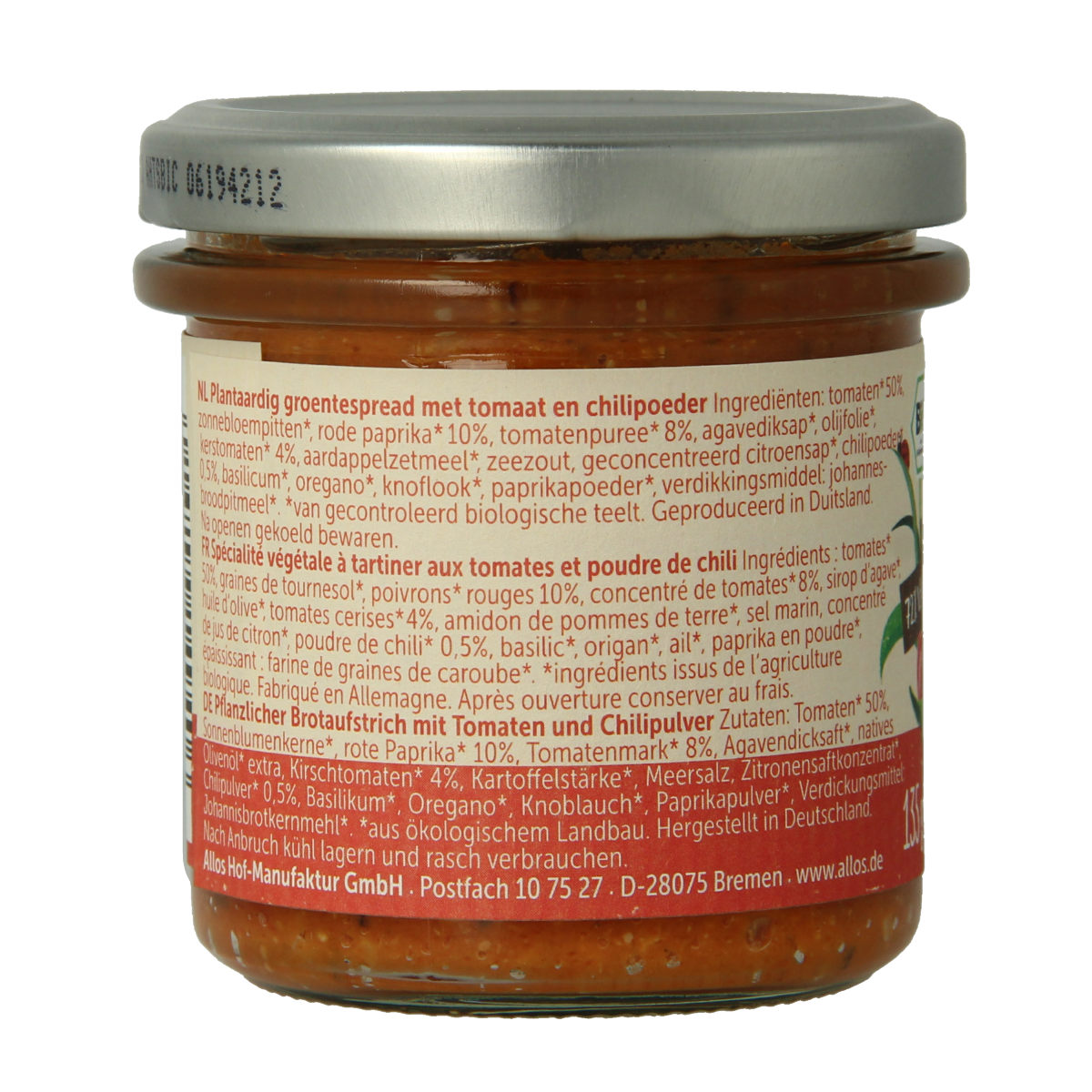 Allos Farm vegetables pittige tomaat bio 135.00 Gram