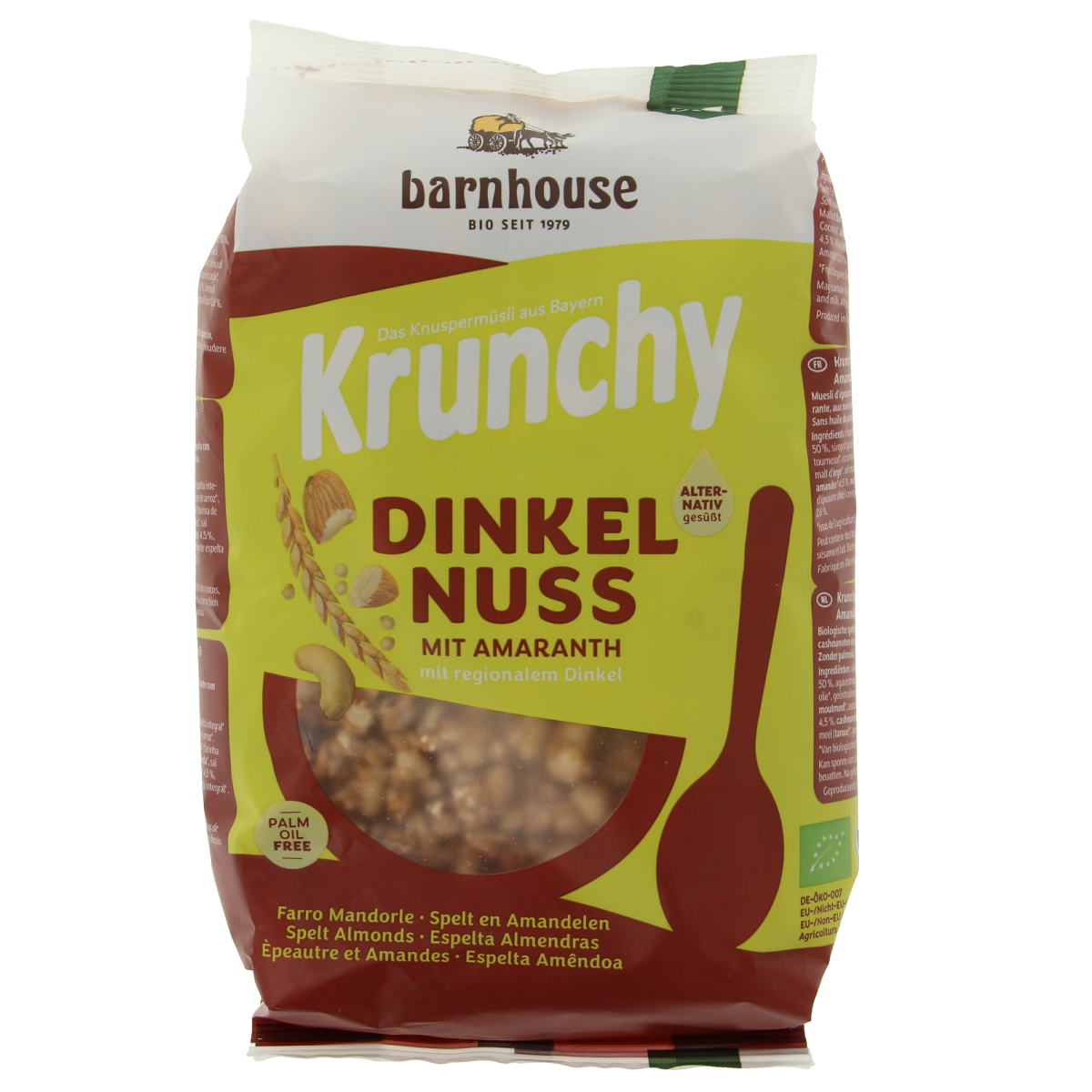 Barnhouse Krunchy amaranth spelt amandel bio 375.00 Gram