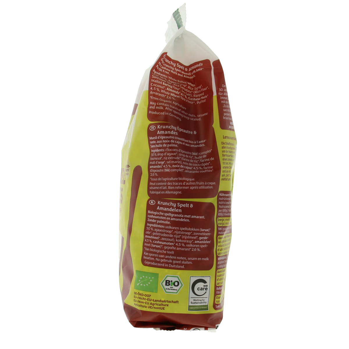 Barnhouse Krunchy amaranth spelt amandel bio 375.00 Gram
