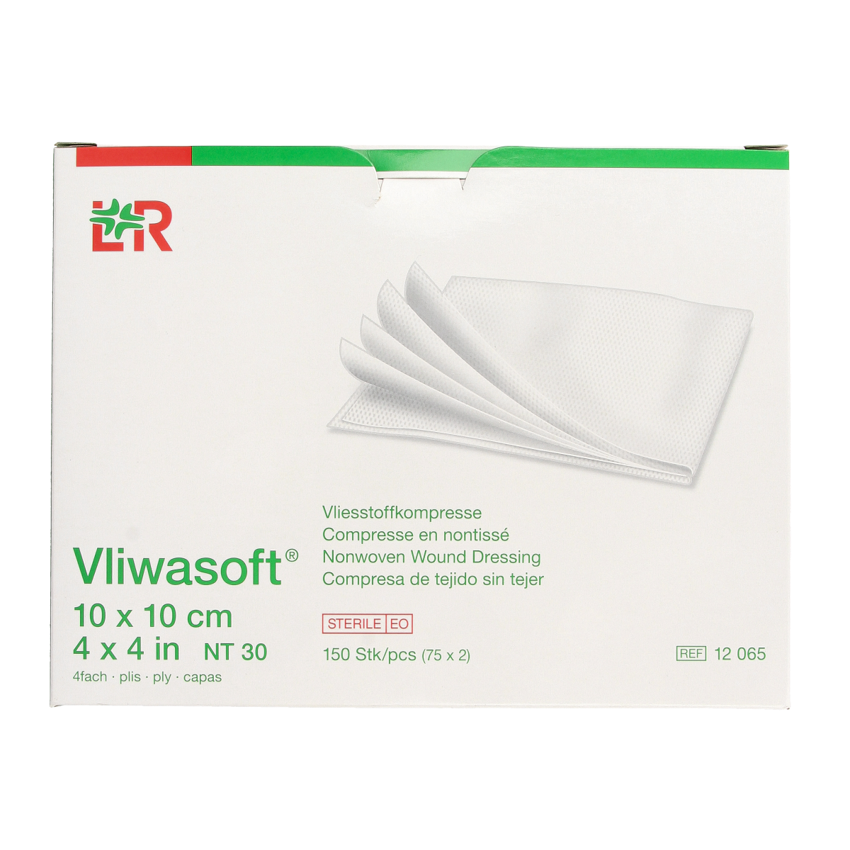Vliwasoft Vlieskompres 10 x 10cm 4-laags 75 x 2 stuks 150.00 Stuks