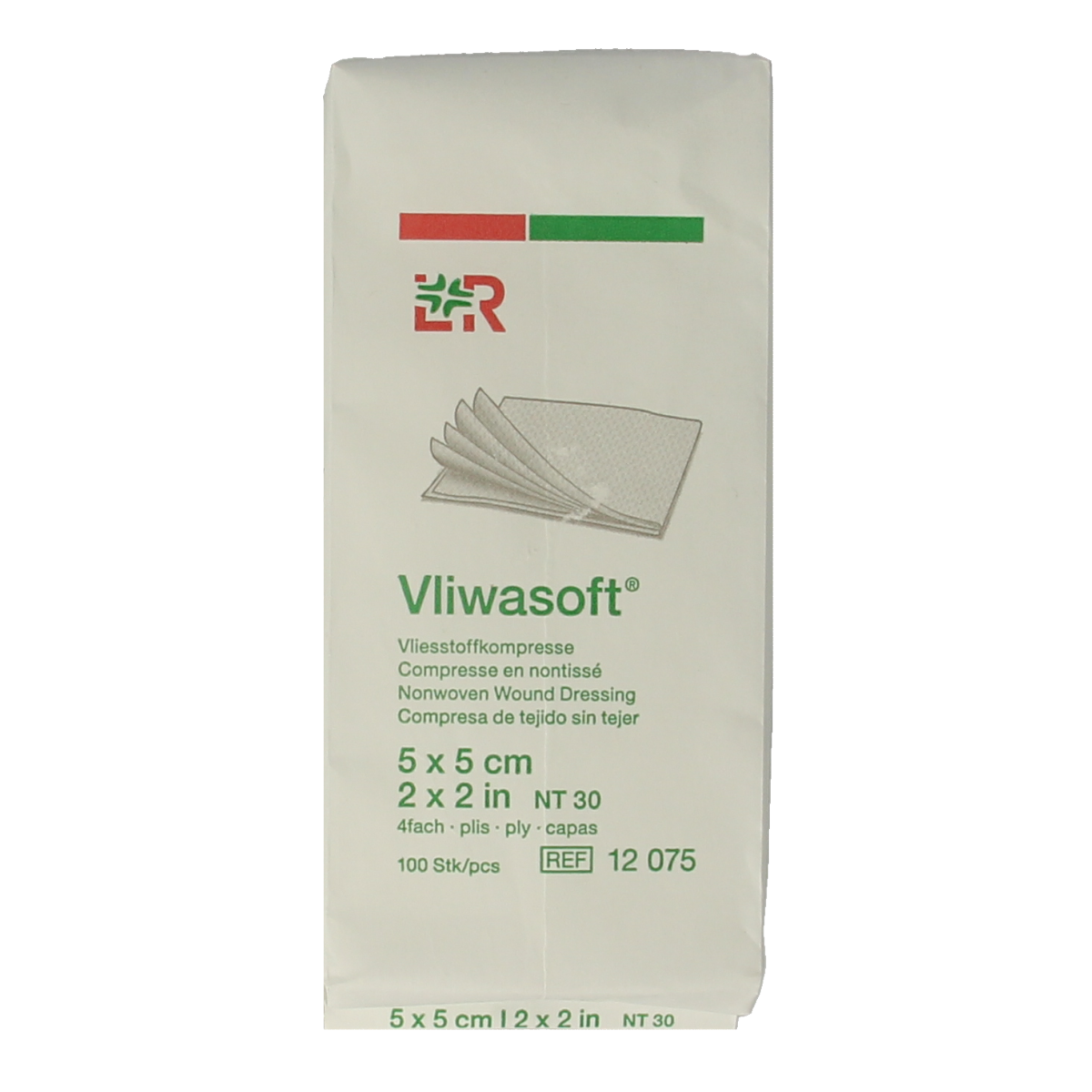 Vliwasoft Vlieskompres 5 x 5cm 4-laags 100.00 Stuks