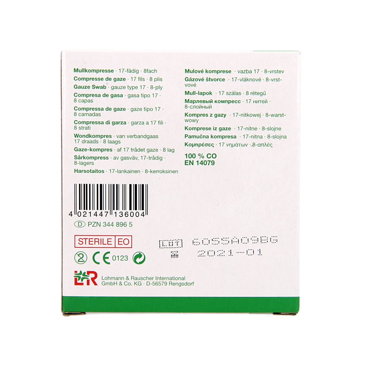 Gazin Gaaskompres 5 x 5cm steriel 5 x 2 10.00 Stuks