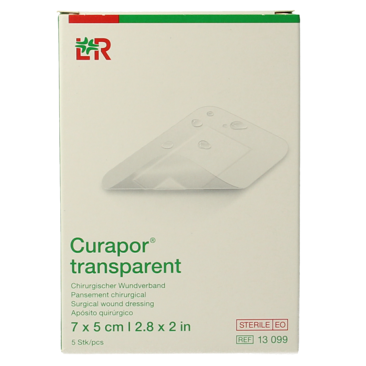 Curapor Transparant 7 x 5cm steriel 5.00 Stuks