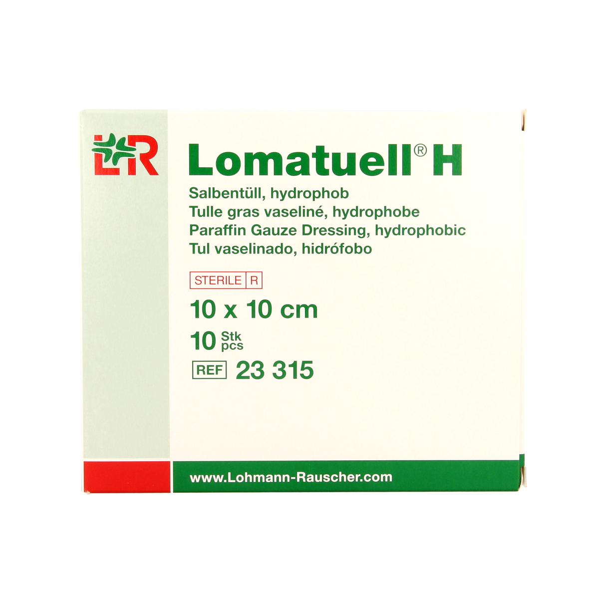 Lomatuell H gaasverband 10cm x 10cm 10.00 Stuks