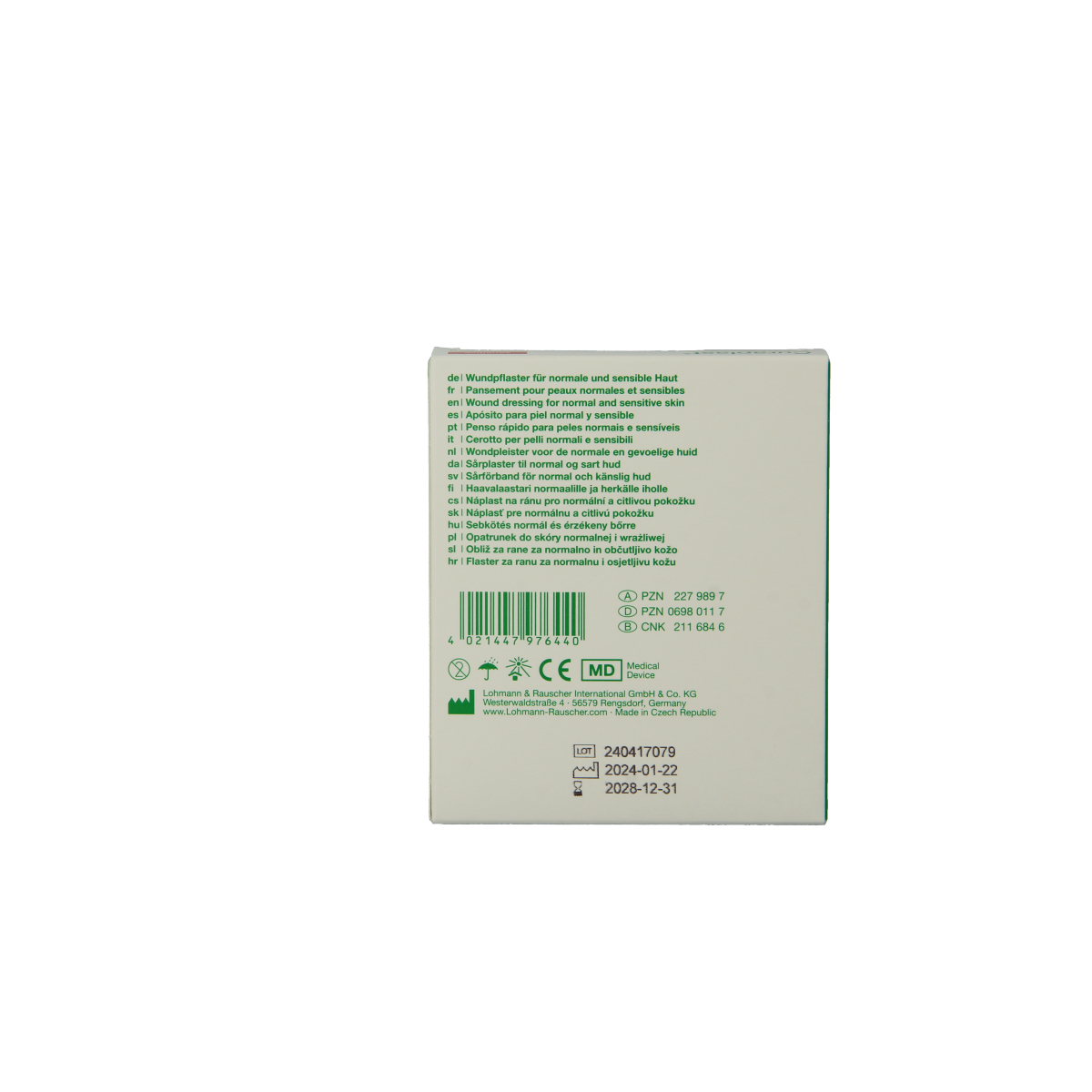 Curaplast Sensitive wondpleister 8cm x 10cm 10.00 Stuks