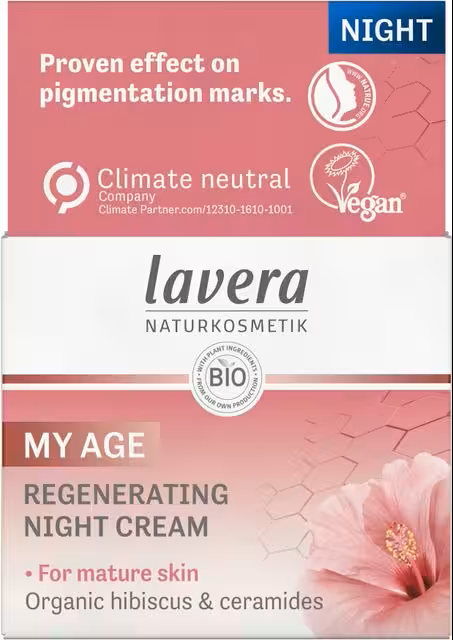 Lavera My age night cream regeneration Duitstalig bio 50.00 Milliliter