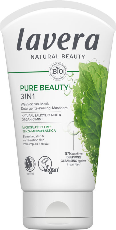Lavera Pure beauty 3-in-1 wash scrub mask 125.00 Milliliter
