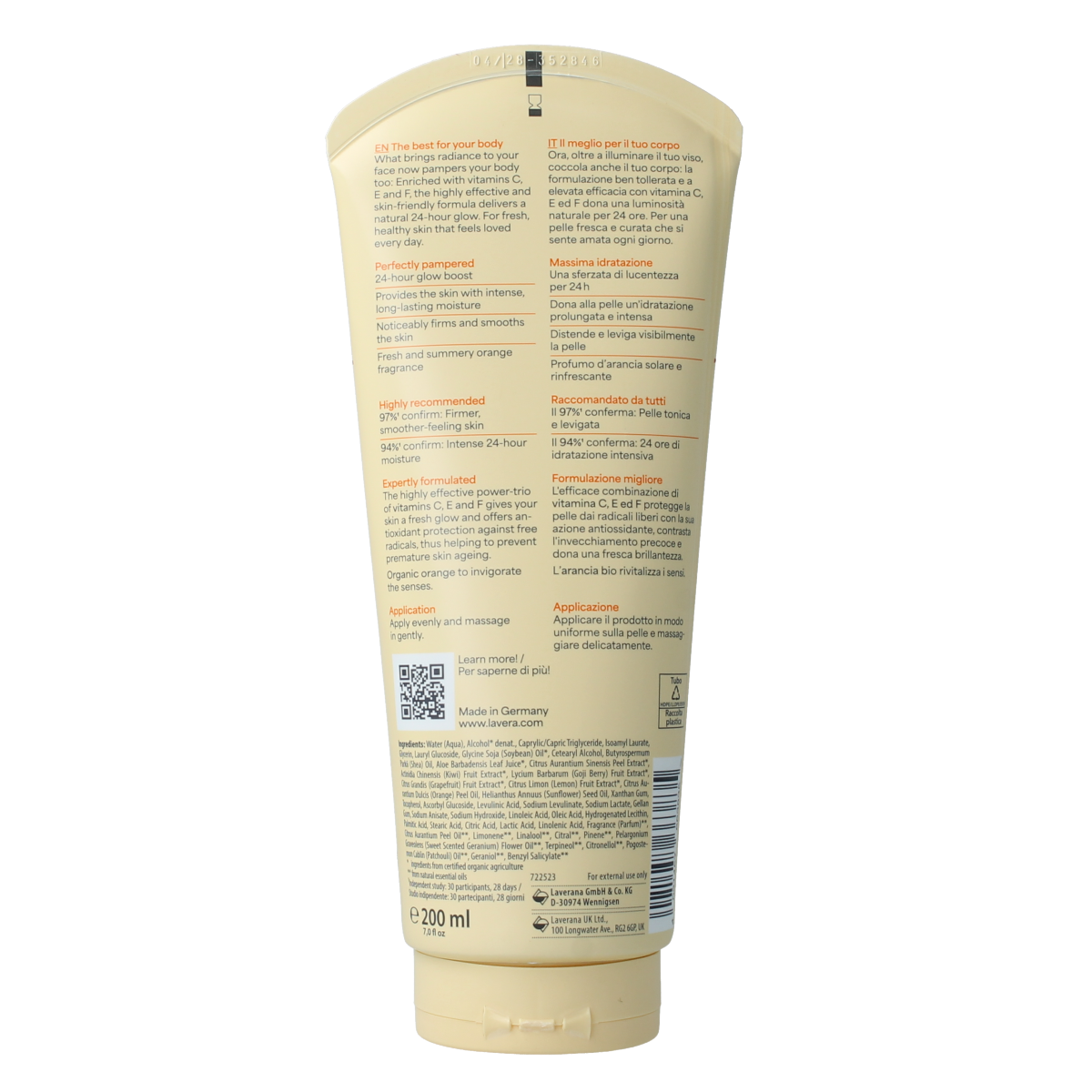 Lavera Bodylotion glow by nature bio 200.00 Milliliter