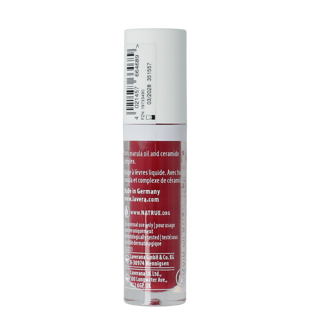 Lavera Lipstick liquid poppy red 01 bio 1.00 Stuks