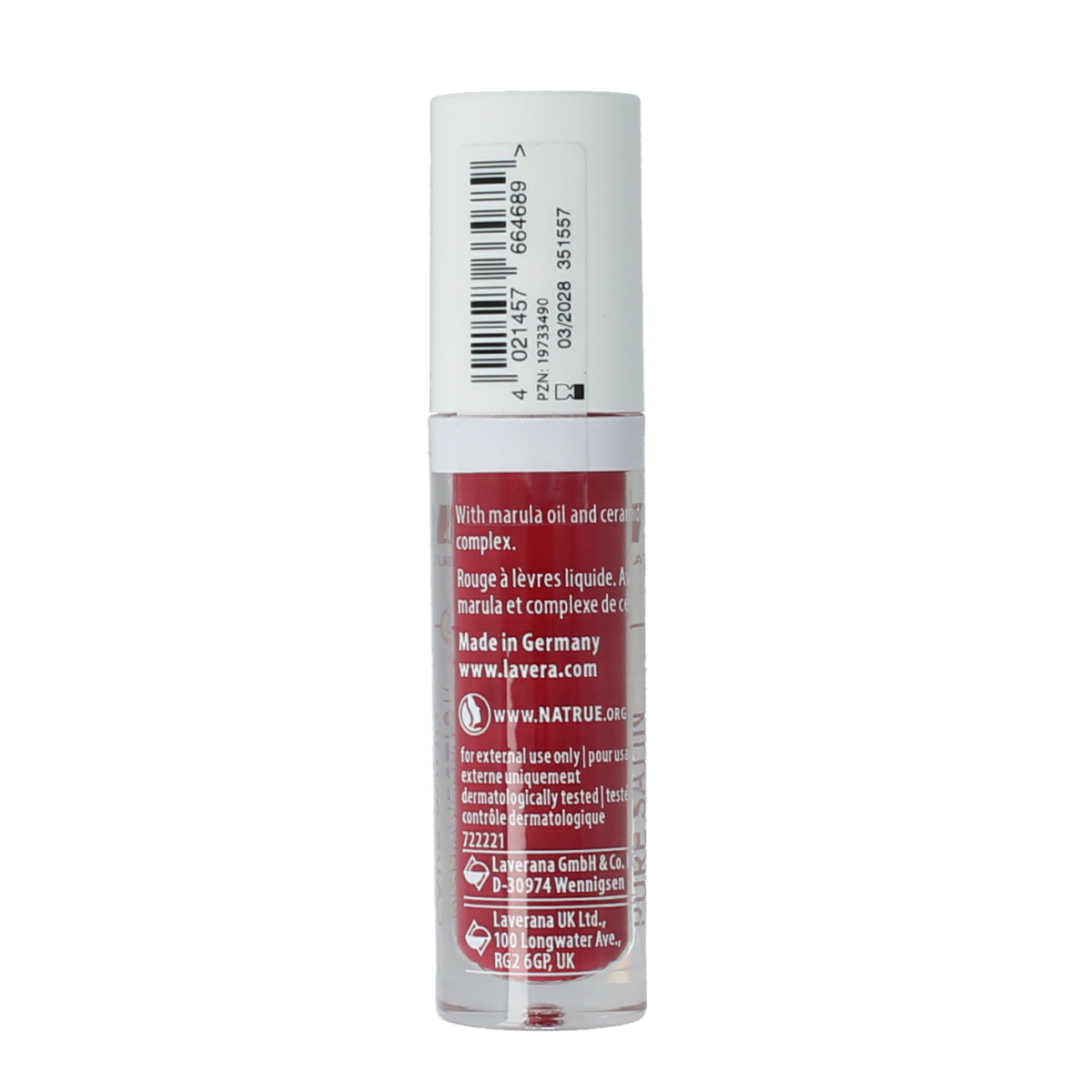 Lavera Lipstick liquid poppy red 01 bio 1.00 Stuks