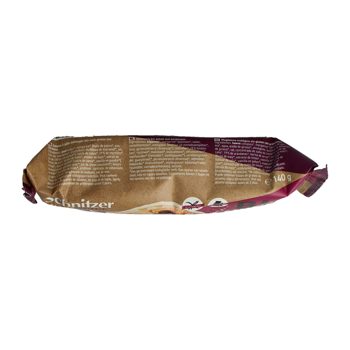 Schnitzer Muffin bosbessen glutenvrij bio 140.00 Gram