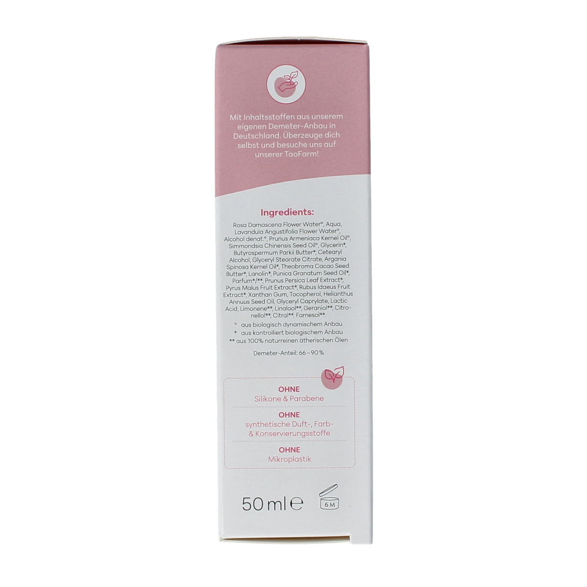 Baldini Dagcreme rijk rose demeter 50.00 Milliliter