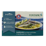 Fontaine Sardines met huid en graat 120.00 Gram