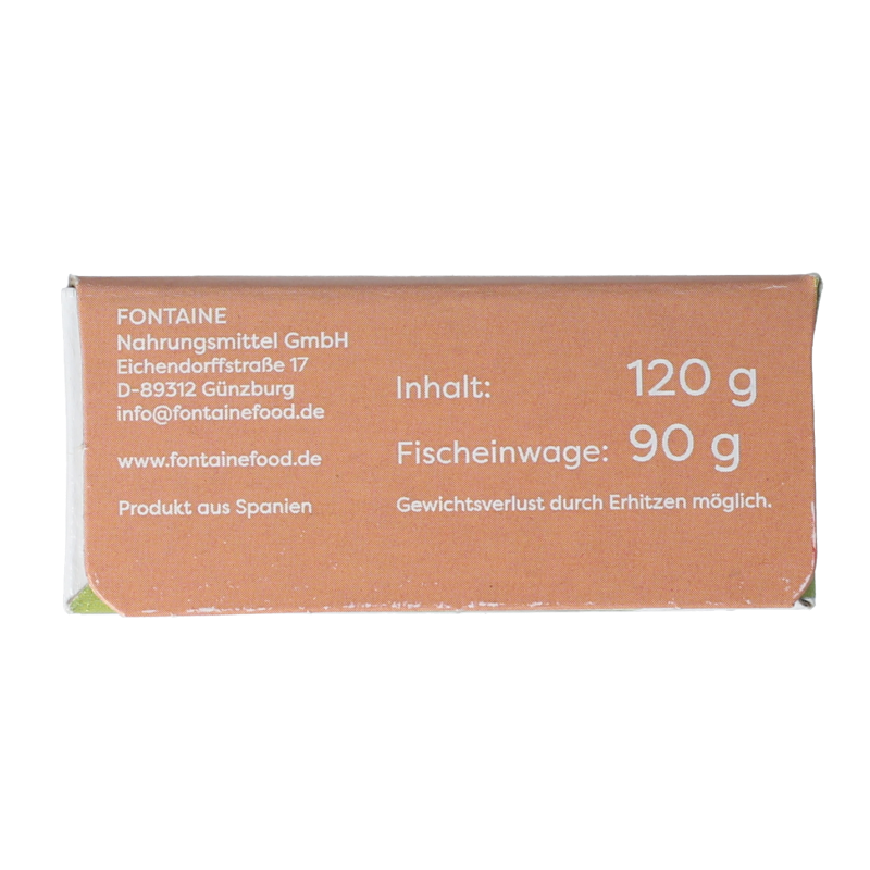 Fontaine Tonijnfilet in olijfolie bio 120 Gram