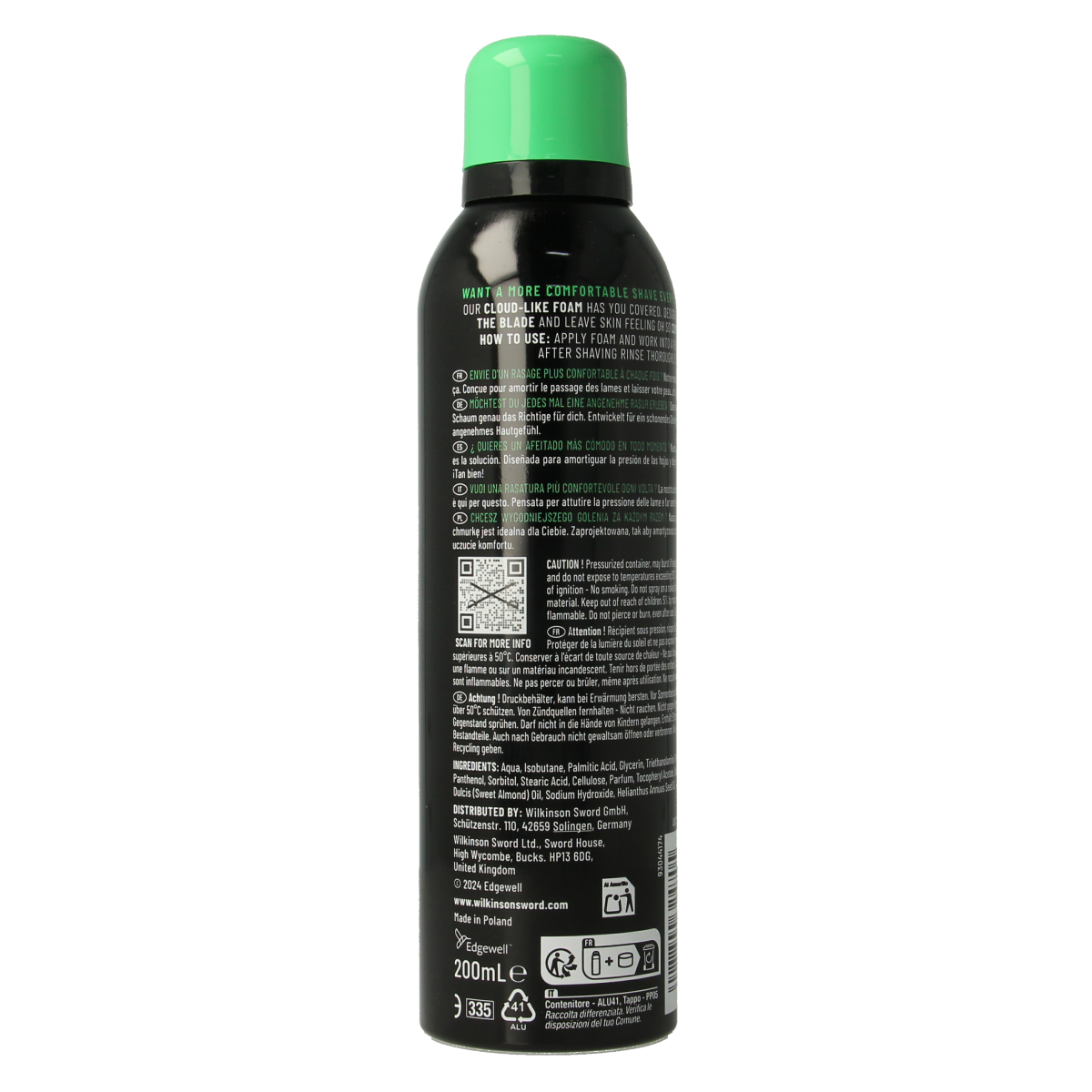 Wilkinson Shave foam sensitive 200.00 Milliliter
