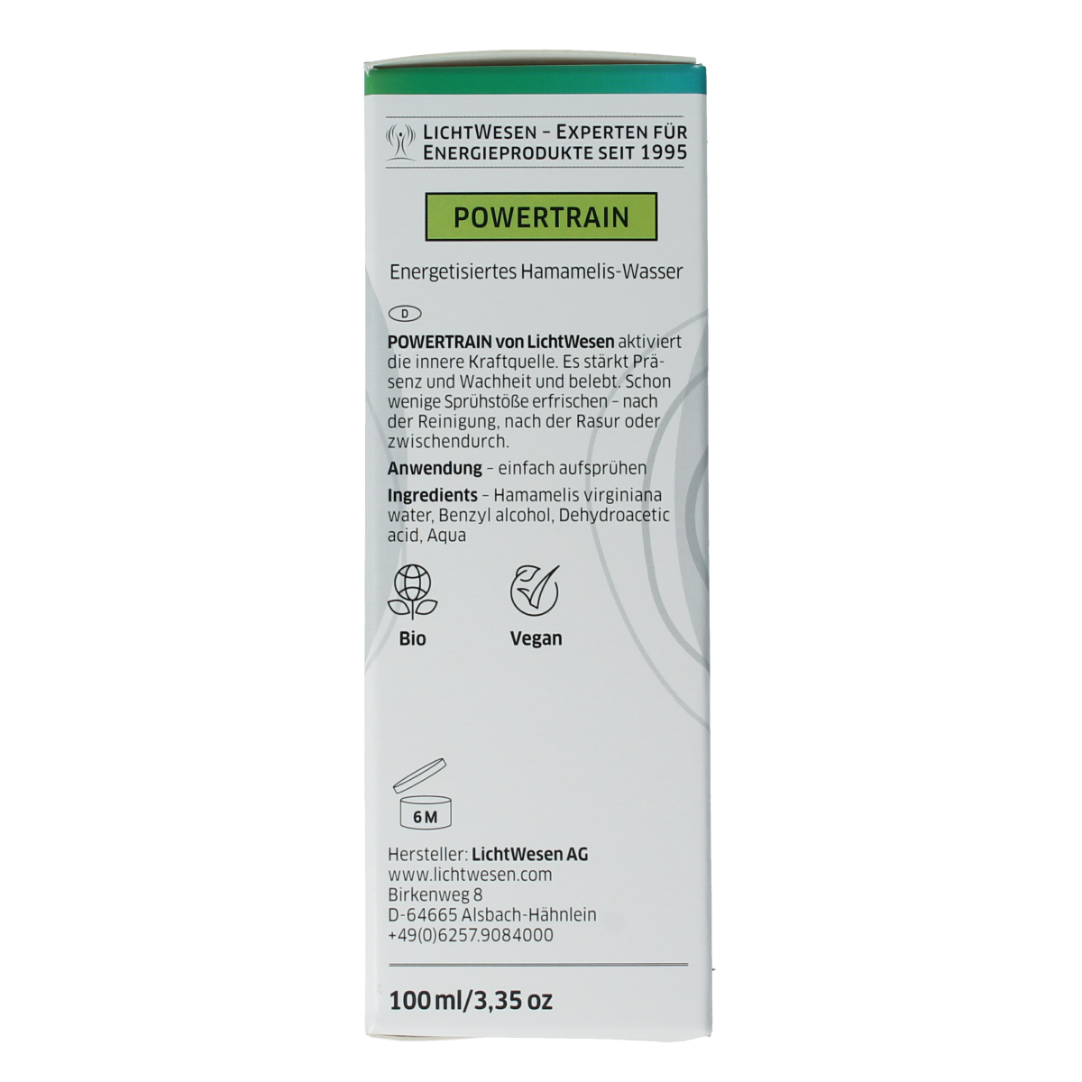 Lichtwesen Powertrain energiespray 100.00 Milliliter