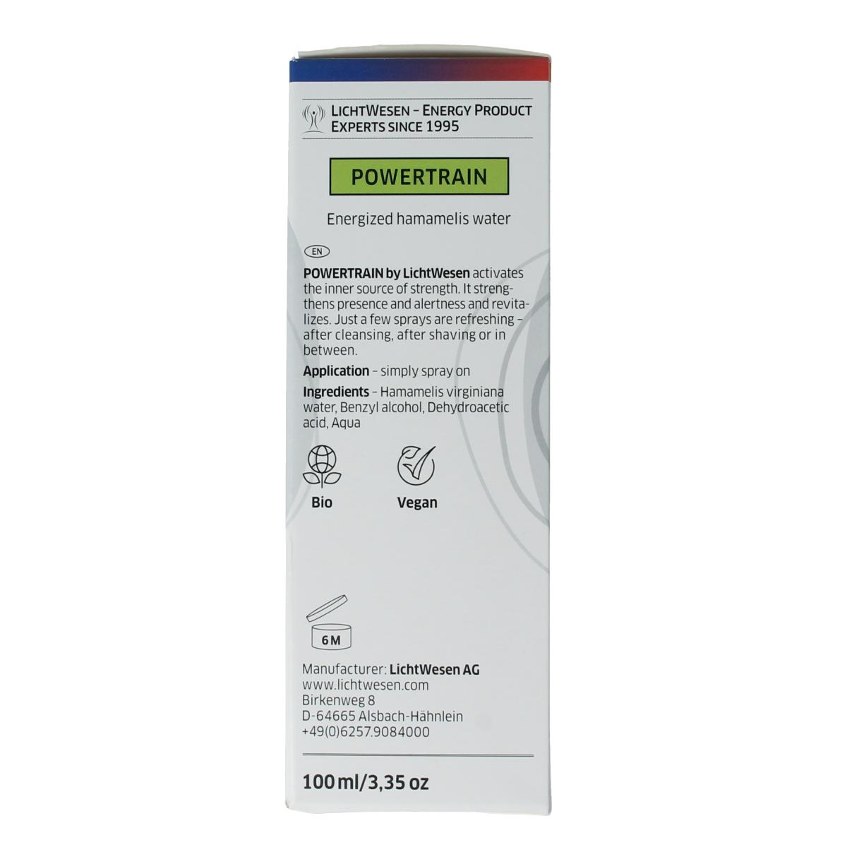 Lichtwesen Powertrain energiespray 100.00 Milliliter