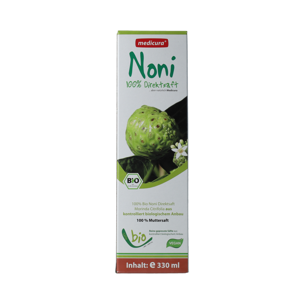 Medicura Noni 100% sap bio 330.00 Milliliter