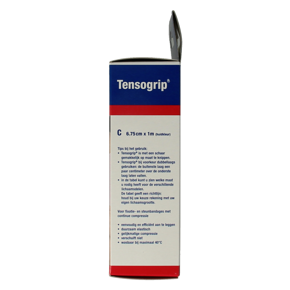 Tensogrip Elastisch buisverband C 1m x 6.75cm huidkleur 1.00 Stuks