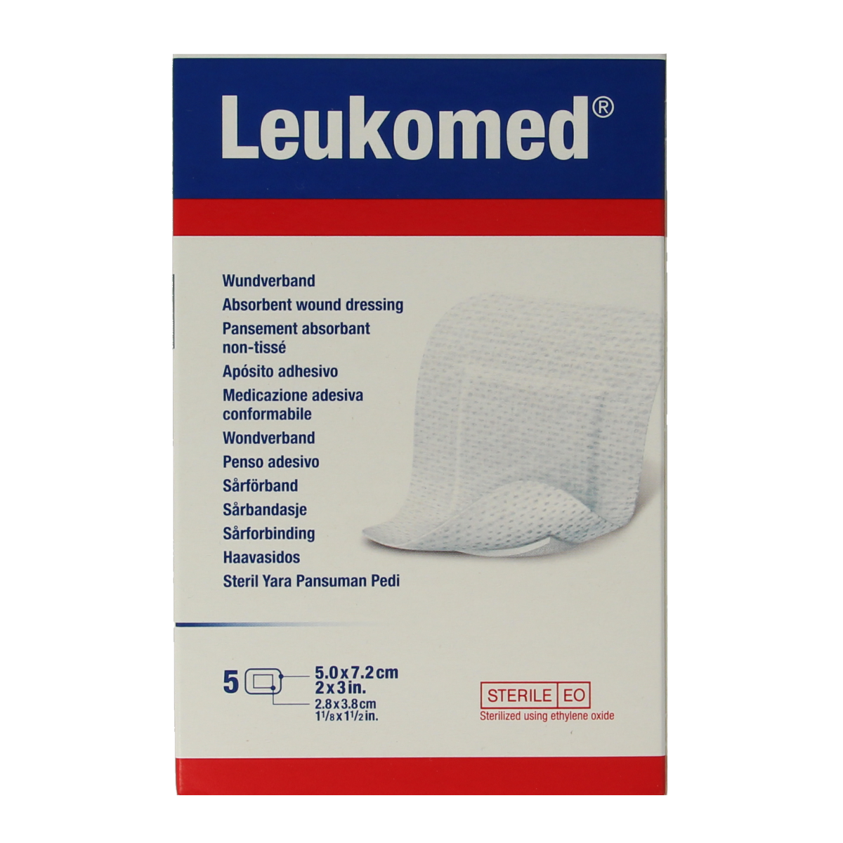 Leukomed Wondverband 7.2 x 5cm steriel 5.00 Stuks