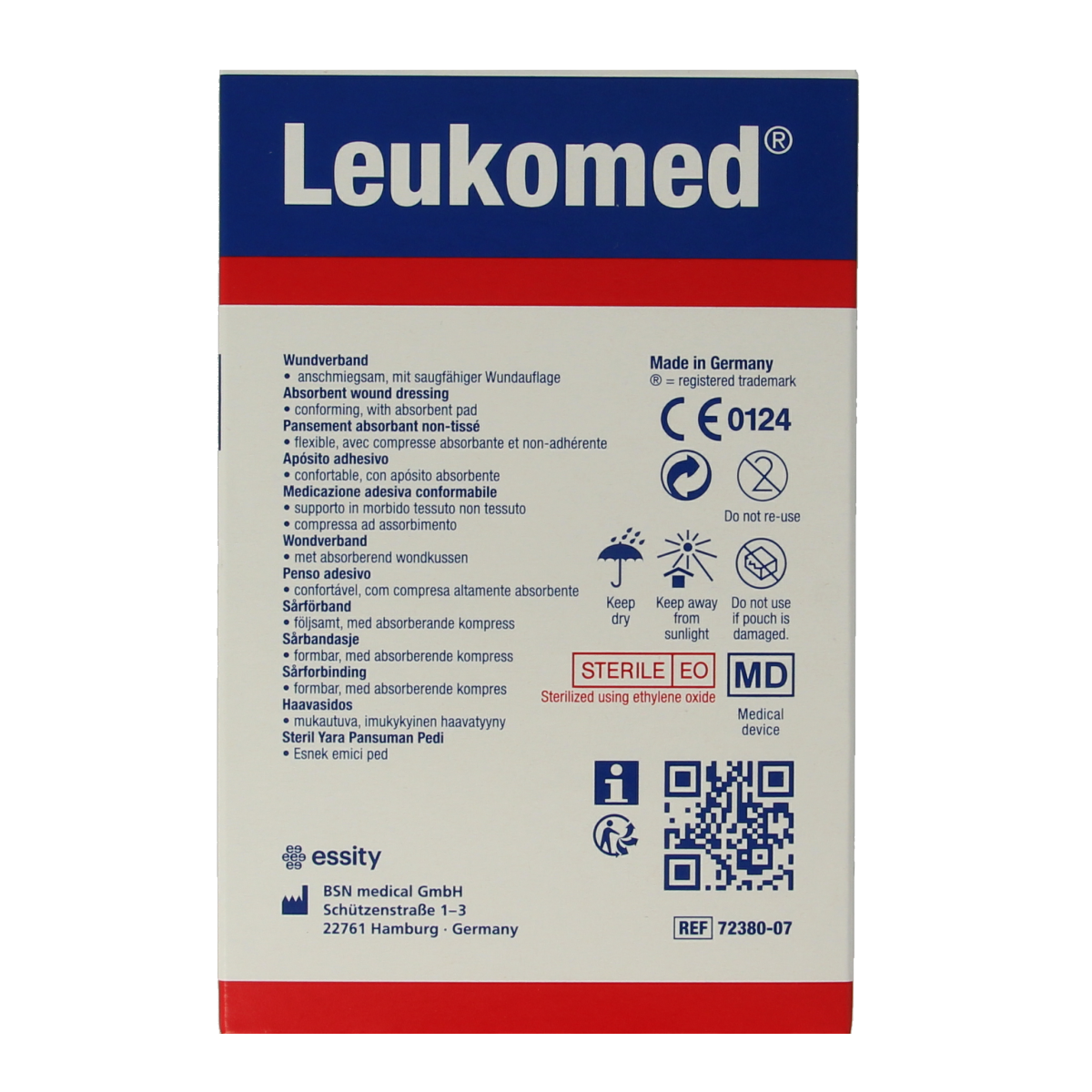 Leukomed Wondverband 7.2 x 5cm steriel 5.00 Stuks