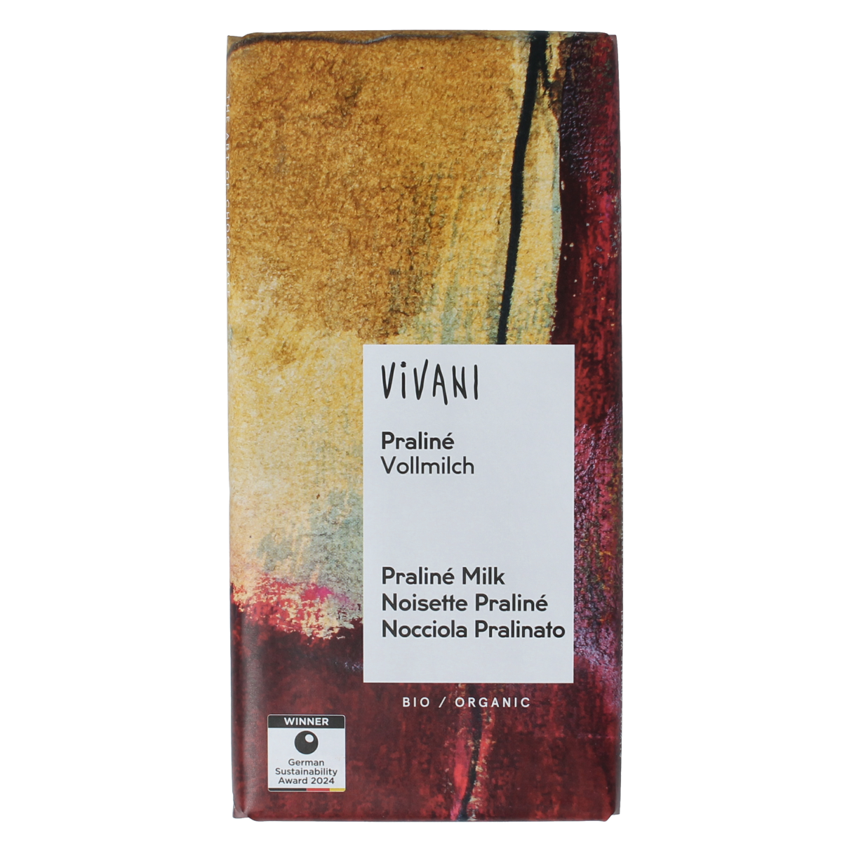 Vivani Chocolade melk praline nougat bio 100.00 Gram