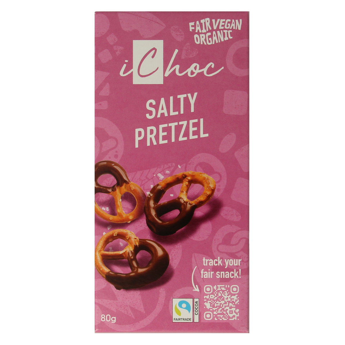 Ichoc Salty pretzel bio 80.00 Gram