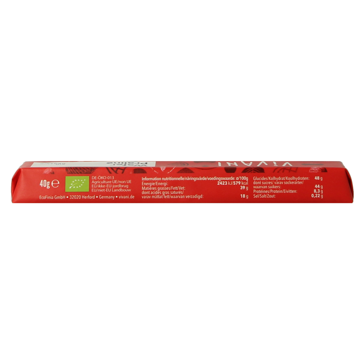 Vivani Chocolate To Go wafer praline bio 40.00 Gram
