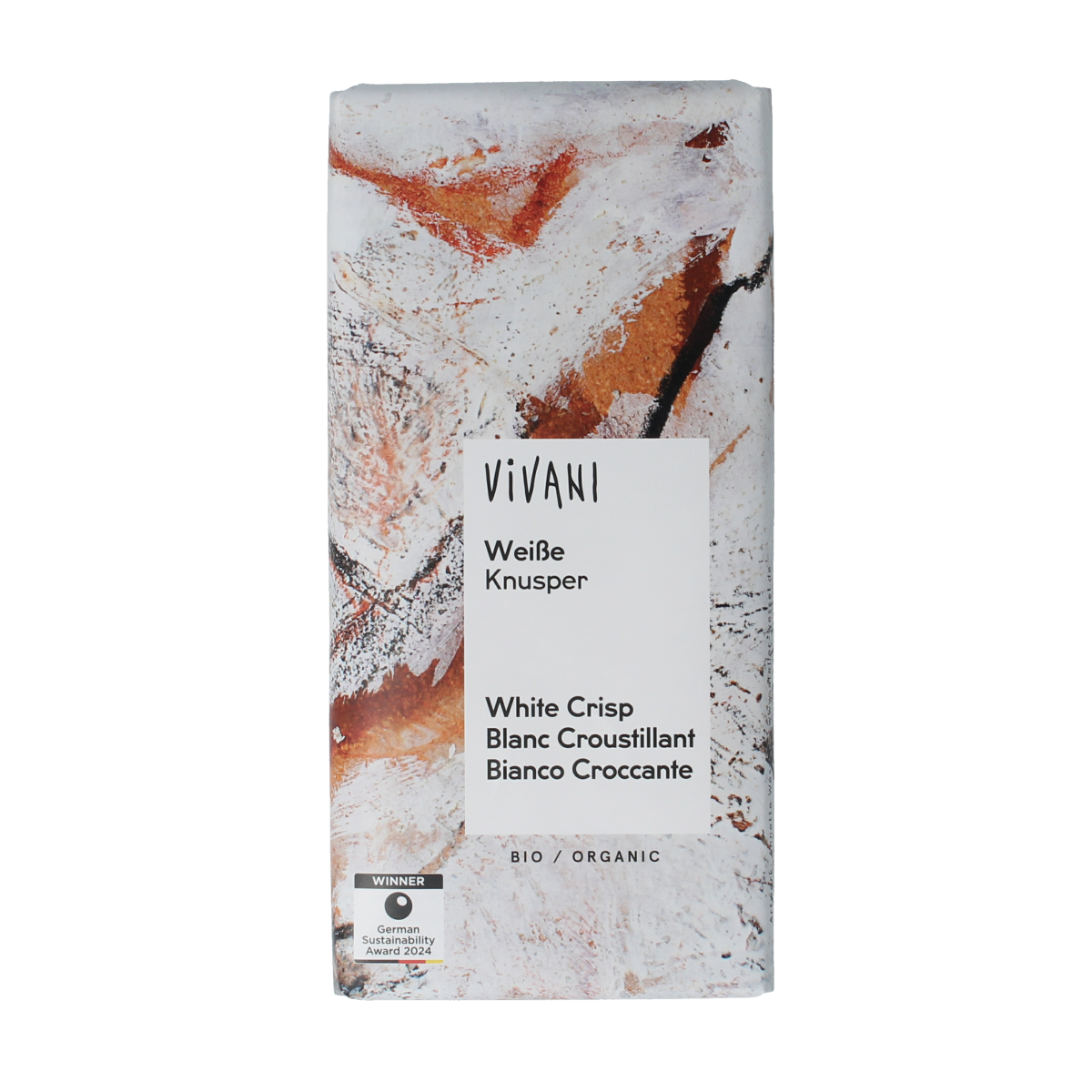 Vivani Chocolade wit rice crispies  bio 80.00 Gram