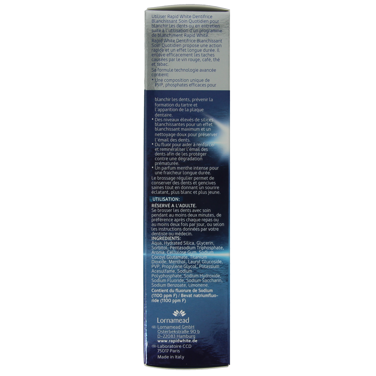 Rapid White Daily toothpaste 100.00 Milliliter
